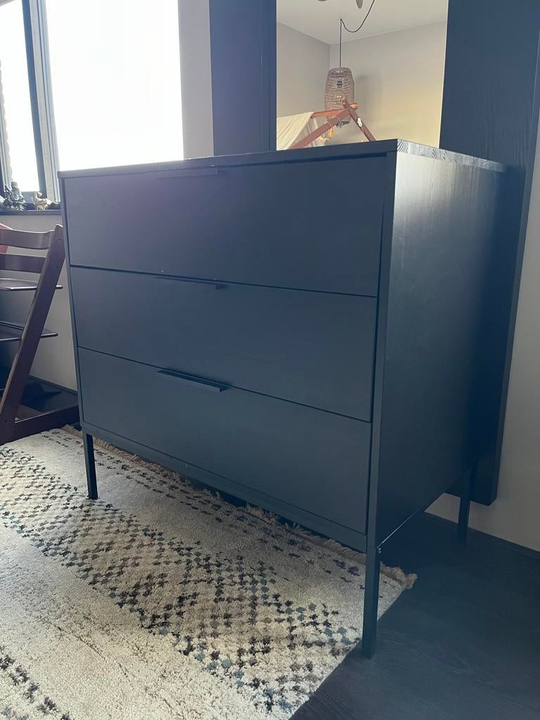 Zwarte Commode - 92x94x52cm, Ophalen, Gebruikt, 50 tot 100 cm, Minder dan 100 cm