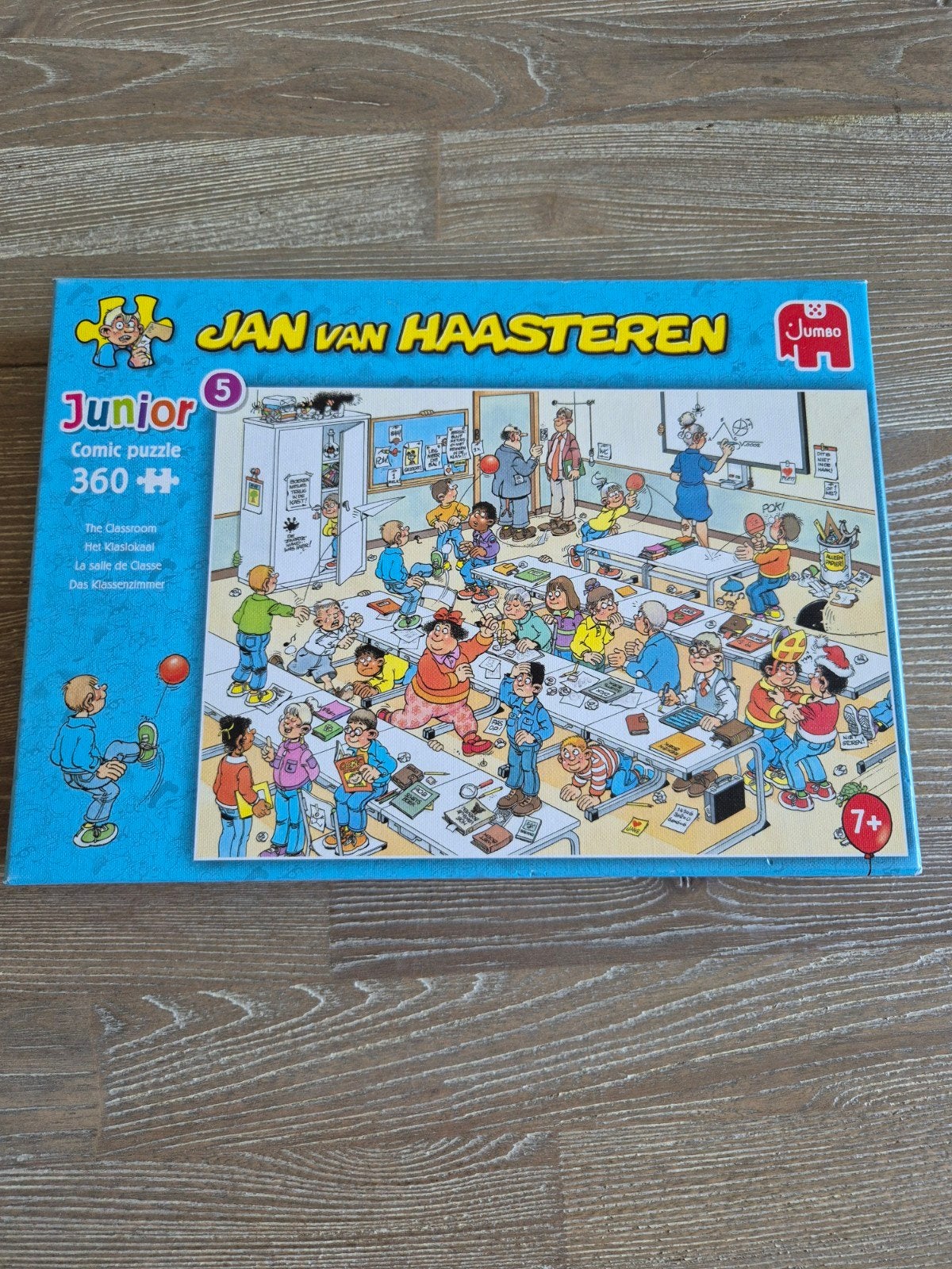 Jan van Haasteren puzzel junior klaslokaal, Ophalen of Verzenden, Minder dan 500 stukjes, Zo goed als nieuw, Legpuzzel