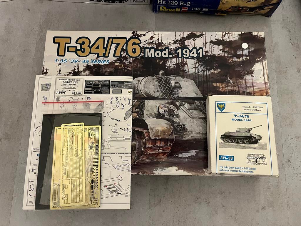 T-34/76 Mod. 1941 Modelbouw Tank met extras, Ophalen of Verzenden, Zo goed als nieuw