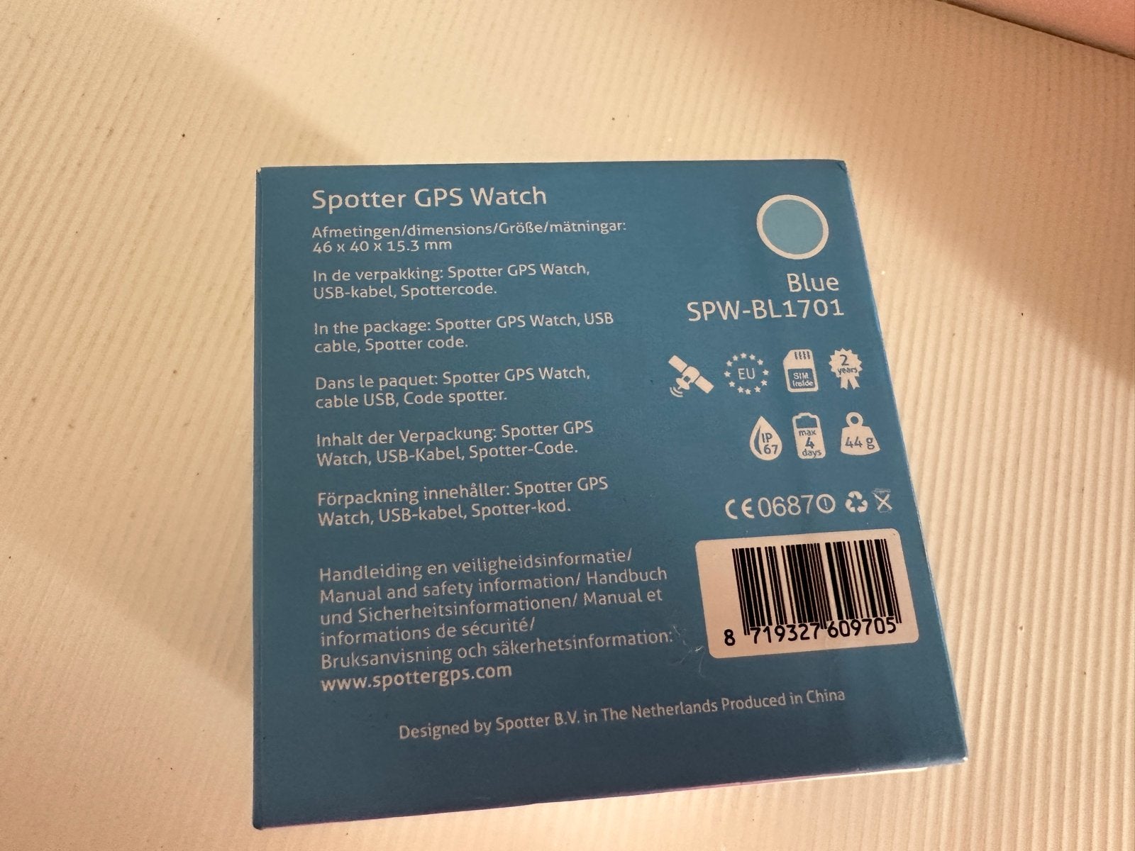 Spotter GPS Horloge - Blauw - Nieuw in doos, Ophalen, Nieuw, Blauw, Jongen of Meisje