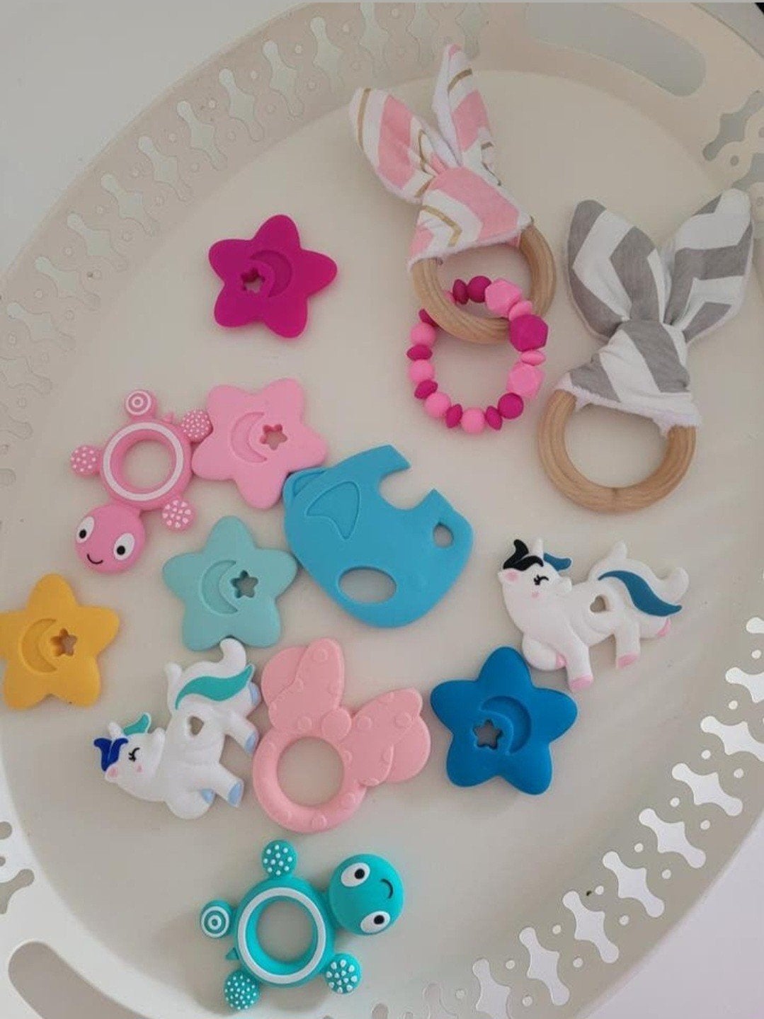 Diverse bijtringen en rammelaars voor baby's, Kinderen en Baby's, Speelgoed | Babyspeelgoed, Ophalen of Verzenden