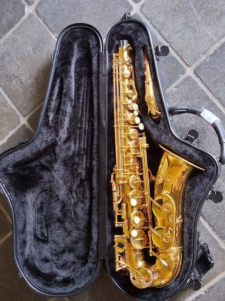 Toptone altsaxofoon volledig gereviseerd., Muziek en Instrumenten, Ophalen of Verzenden, Gebruikt, Alt, Met koffer