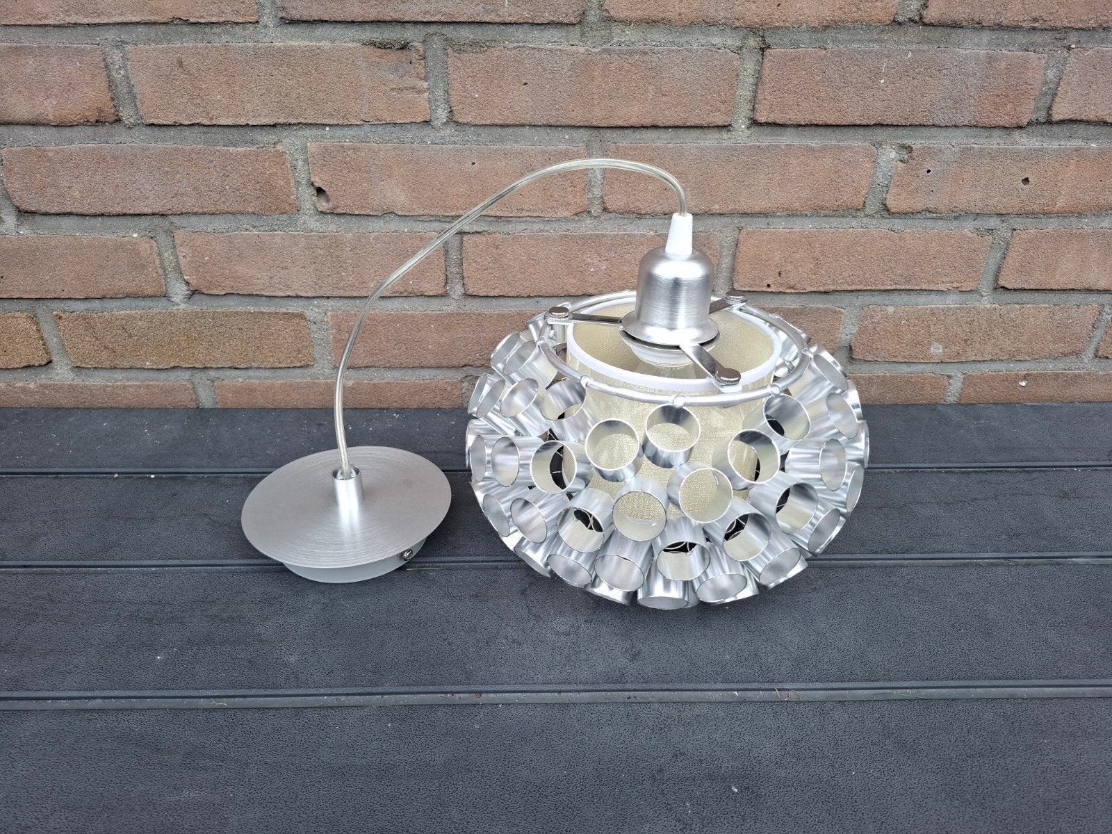 Vintage Deense hanglamp, Scandinavisch ruimtetijdperk, Ophalen of Verzenden