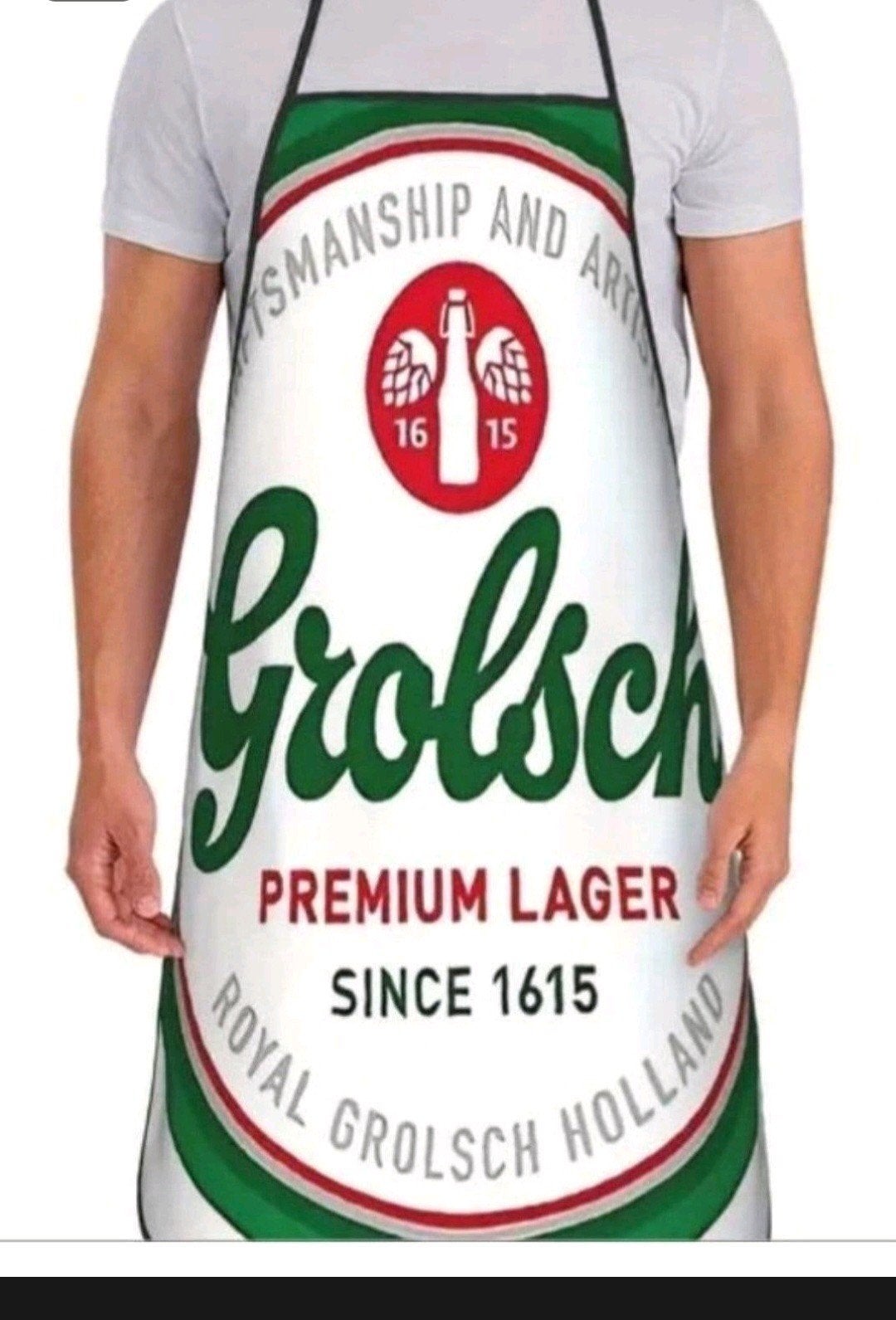 Grolsch schort, perfect voor in de man cave, bar of kroeg., Ophalen of Verzenden, Nieuw, Grolsch