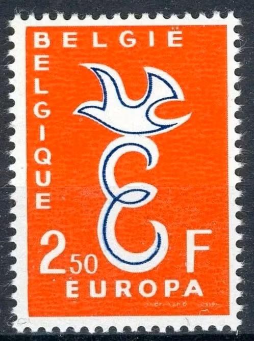 Belgie 1958 - OBP 1064 - Europa – Letter E en duif, Verzenden, Frankeerzegel, Postfris, Postfris