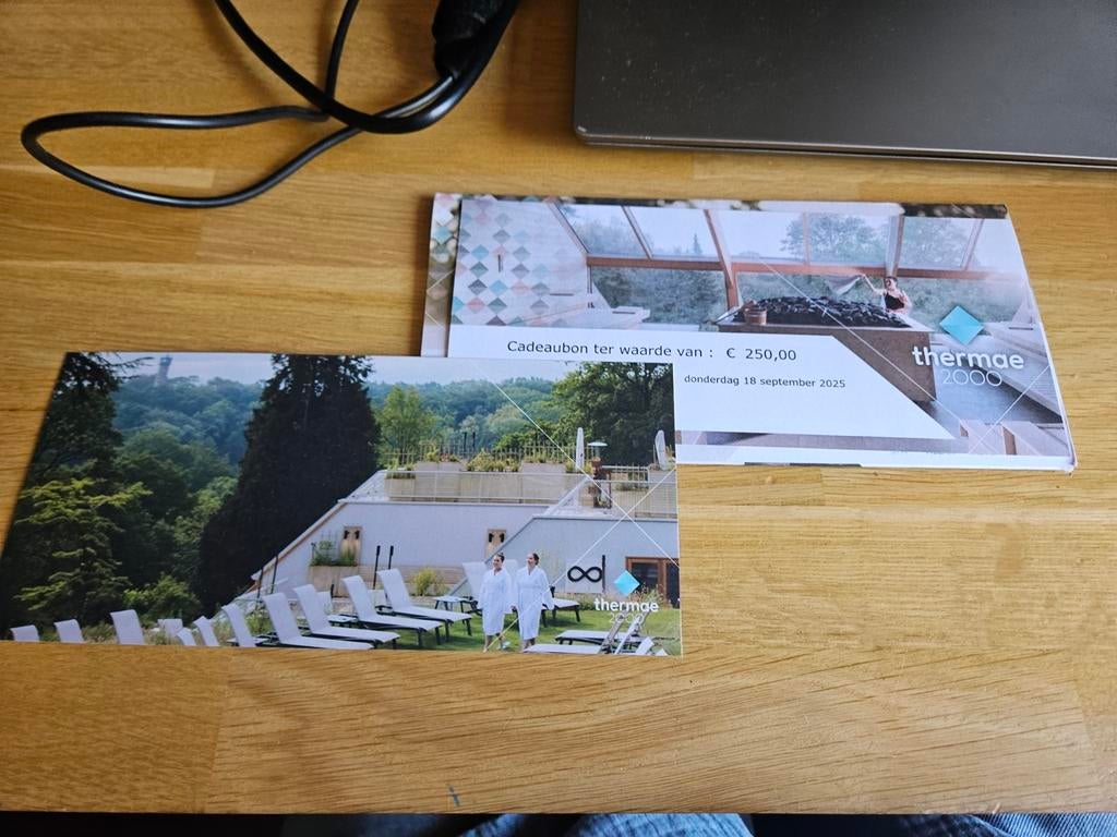 Kadobon thermae 2000, Twee personen, Cadeaubon, Spa of Sauna
