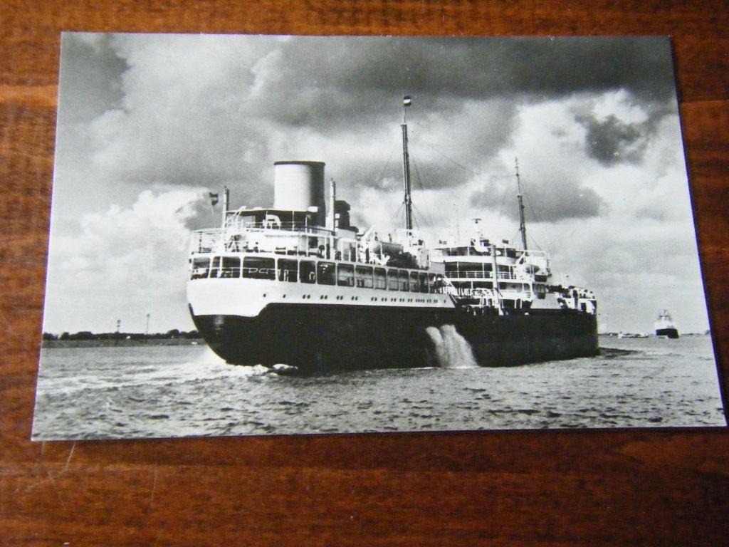 T42 - Schip Shell - t.s.s. Westertoren - Mooi/Oud, Verzamelen, Ophalen of Verzenden, Gebruikt, Kaart, Foto of Prent