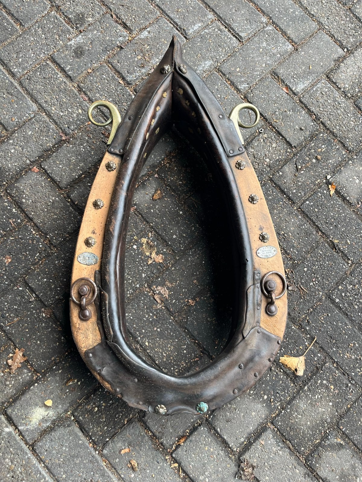 2 Antieke paardenjuk/paardenhalsband - Decoratief item, Ophalen
