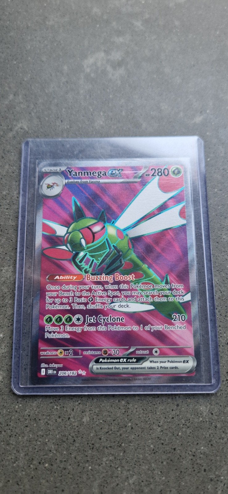 Yanmega GX 206/182 DRI Pokémon Kaart, Ophalen of Verzenden, Zo goed als nieuw, Losse kaart
