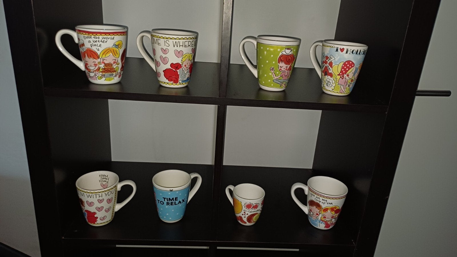 7 grote mokken en 1 mini mok van Blond Amsterdam, Keramiek, Zo goed als nieuw, Blond Amsterdam, Mok