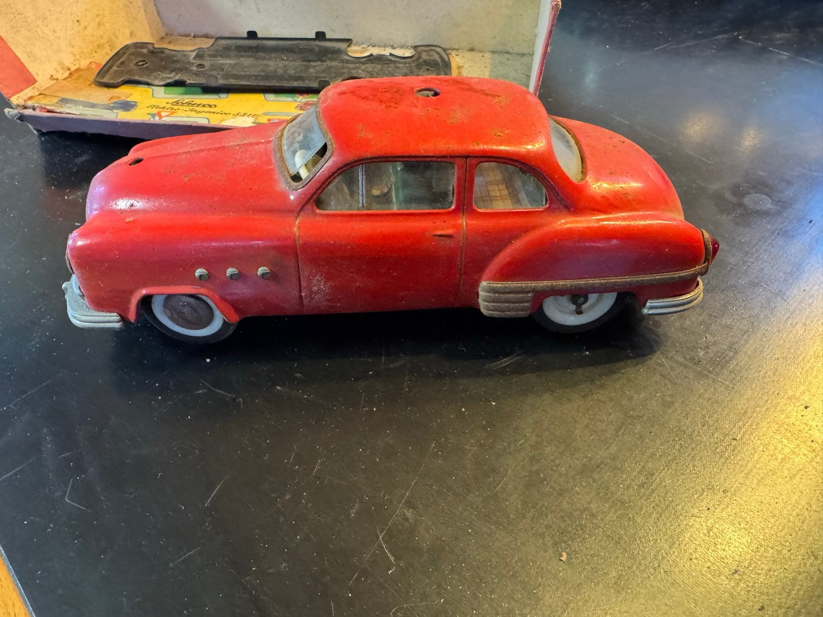 Vintage Schuco Elektro-Ingenico 5311 Rode Auto, Ophalen, Gebruikt