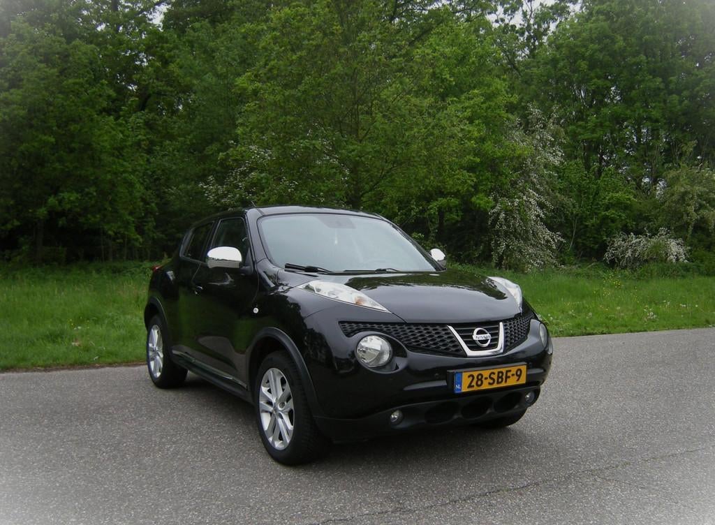 Nissan Juke 1.6 Acenta Eco 5 Drs . Airco . Cruiscontrol . Gr, Voorwielaandrijving, Euro 5, Stof, Zwart