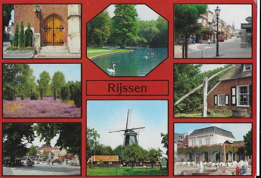 Kr2220 gelopen ansichtkaart rijssen, Ophalen of Verzenden, 1980 tot heden, Gelopen