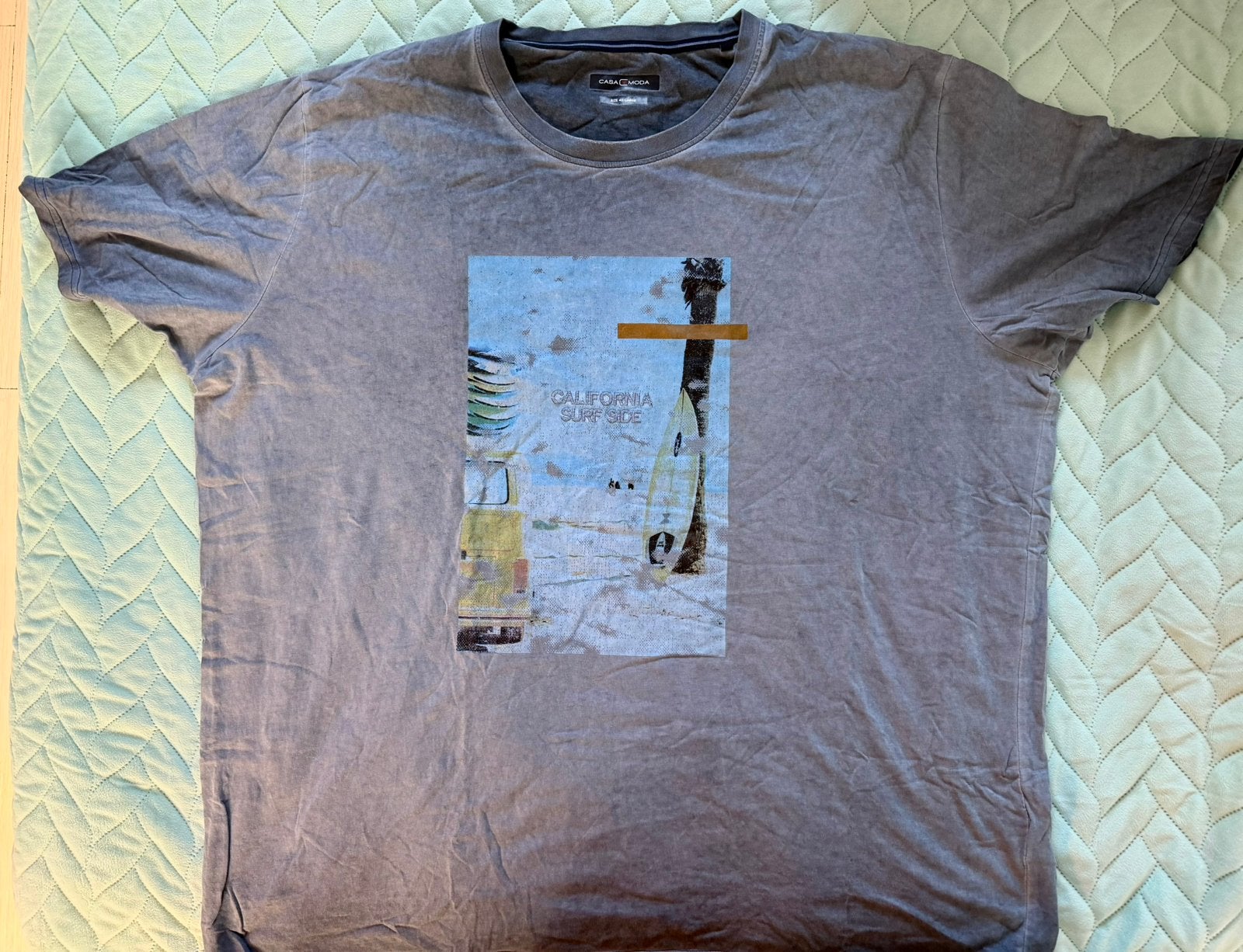 Casa Moda t-shirt California surf side grijsblauw 4XL nieuw, Ophalen of Verzenden, Nieuw, Overige maten, Blauw