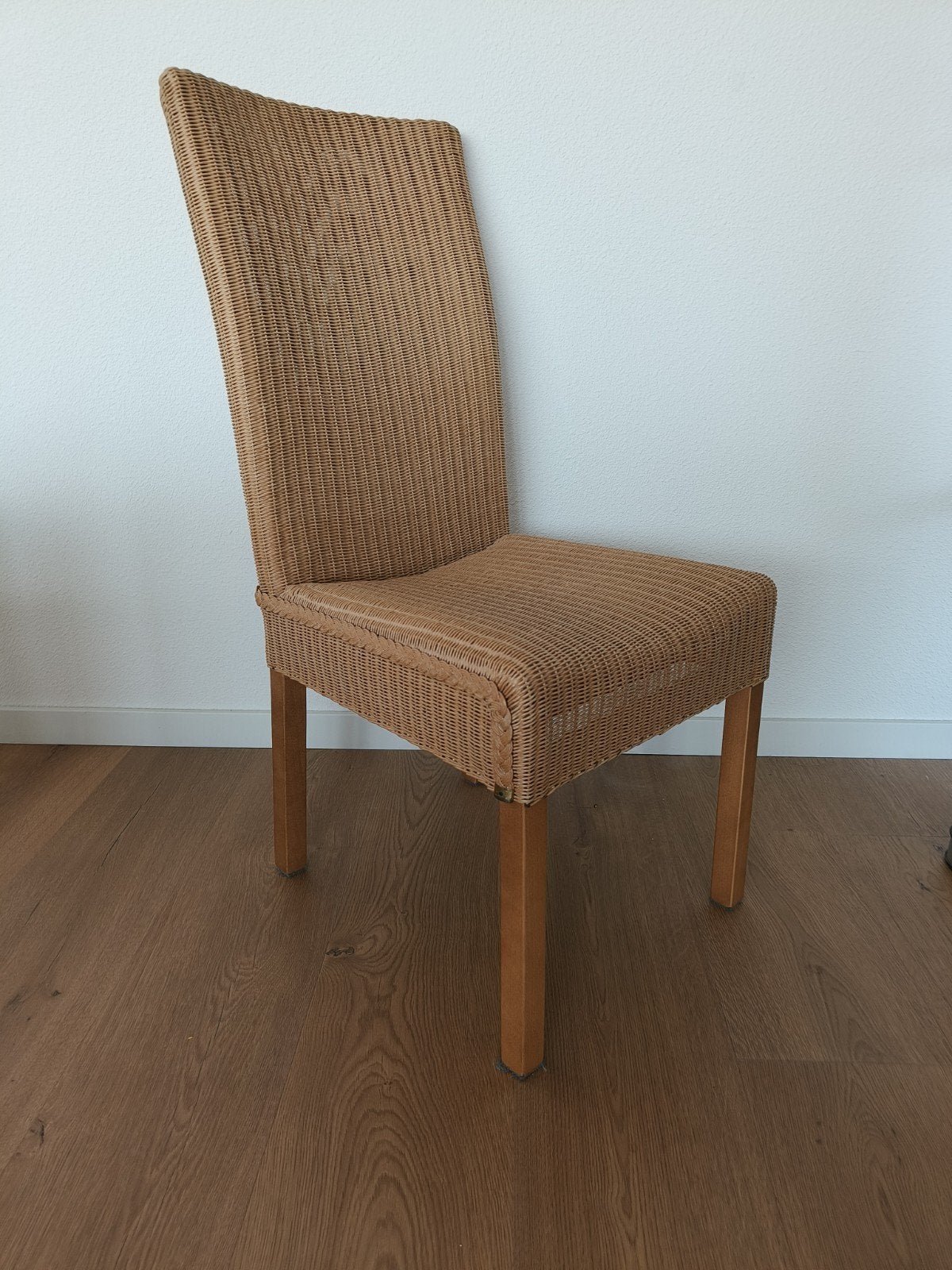 6 Loom eetkamerstoelen, Huis en Inrichting, Stoelen, Ophalen, Gebruikt, Bruin, Vijf, Zes of meer stoelen