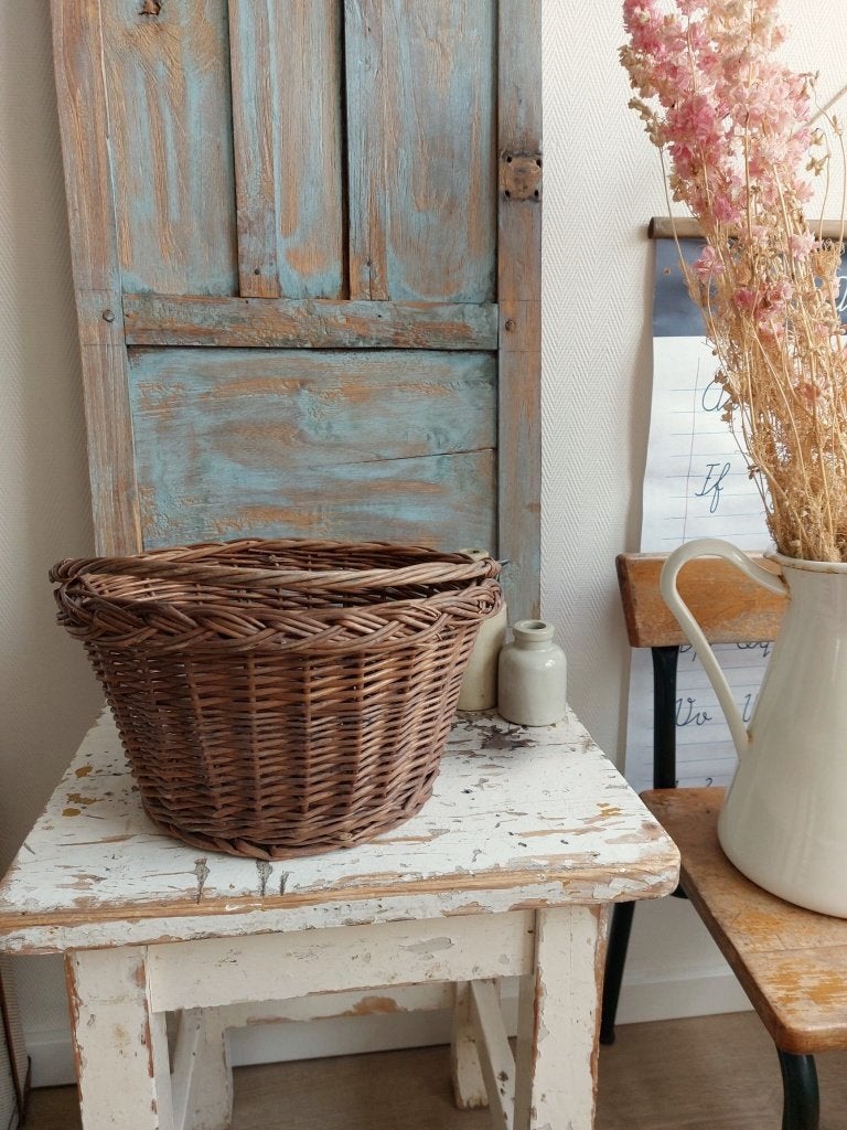 Oud rieten (fiets)mandje, Antiek en Kunst, Ophalen of Verzenden