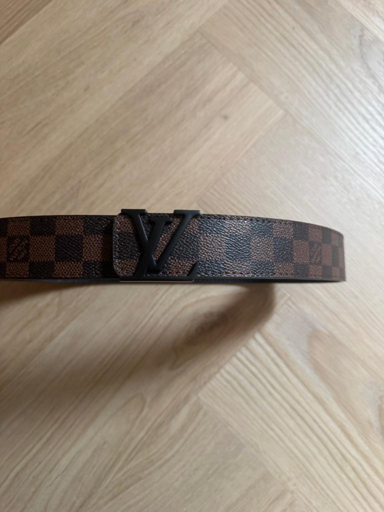 Damier Ebène - Initiales riem - Bruin - 110, Ophalen of Verzenden, Zo goed als nieuw, Zwart