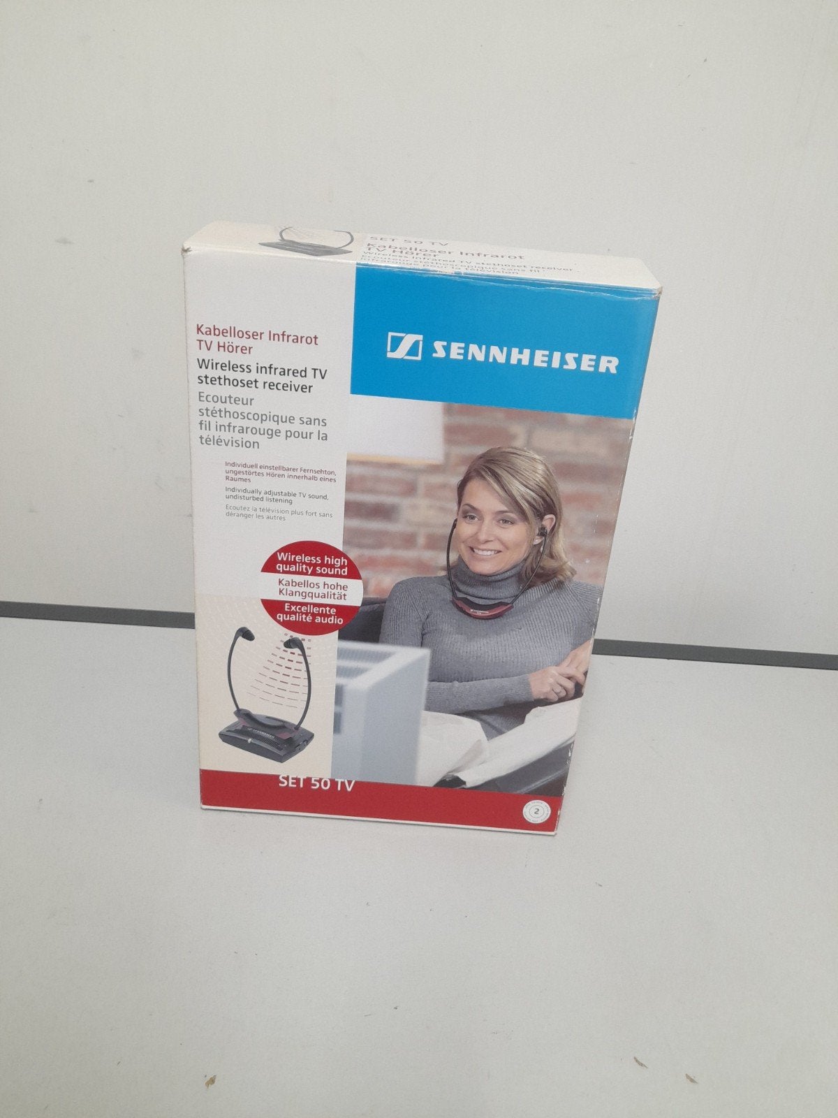 Sennheiser Set 50 TV koptelefoon luisterhulp, Gebruikt, Sennheiser, Ophalen of Verzenden, Zwart