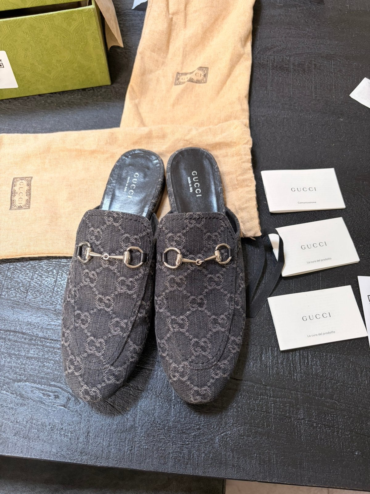 Gucci princetown, Kleding | Dames, Verzenden, Zwart, Zo goed als nieuw, Espadrilles of Moccasins