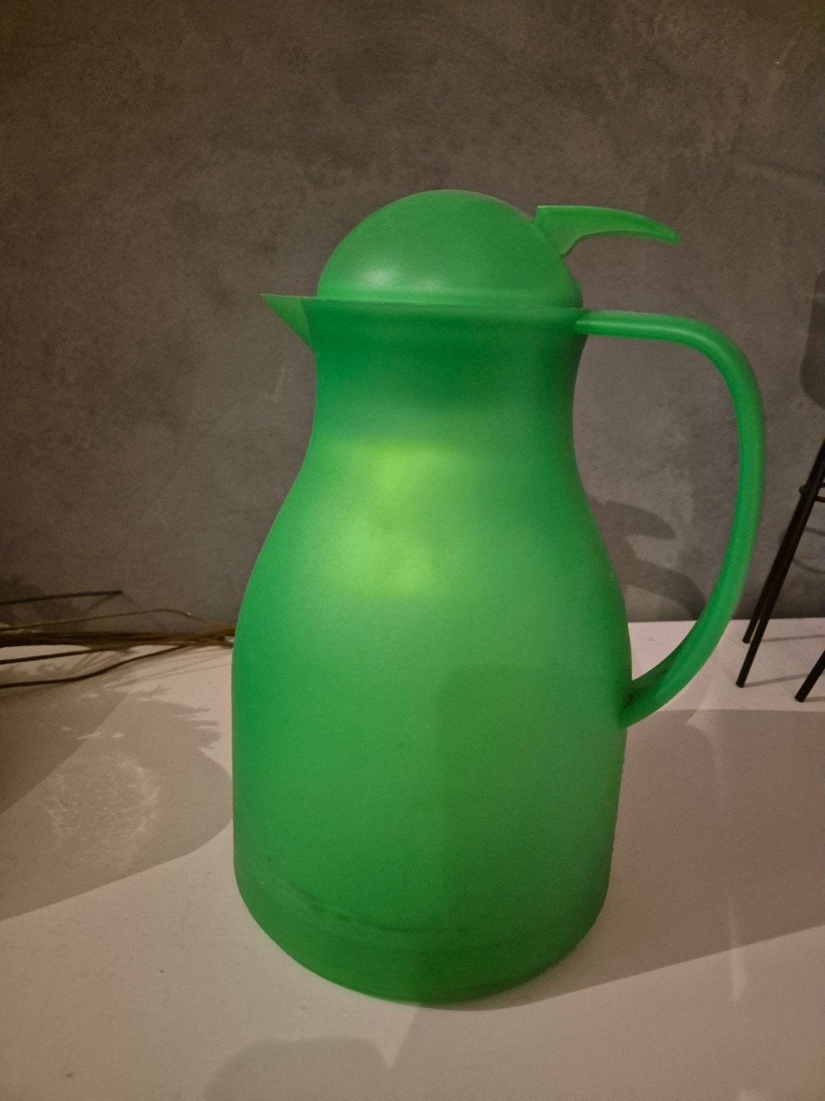 Groene thermoskan voor koffie of thee, Ophalen of Verzenden, Zo goed als nieuw, Groen