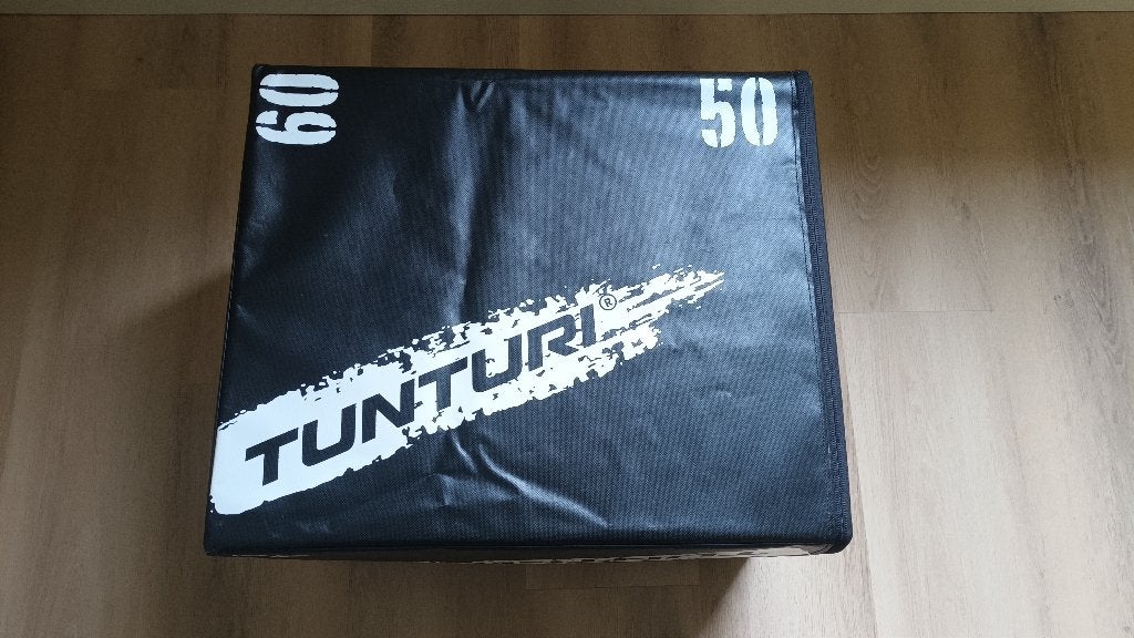 Tunturi Plyo Box - Zwart - 3-in-1 Fitness Box, Sport en Fitness, Ophalen, Zo goed als nieuw, Buik, Overige typen