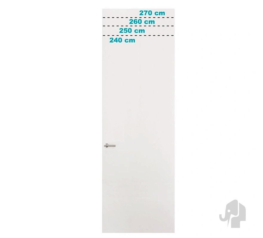 Goedkope Kamerhoge binnendeur stomp wit voorbehandeld, Niet ingevuld, 80 tot 100 cm, 215 cm of meer, Binnendeur