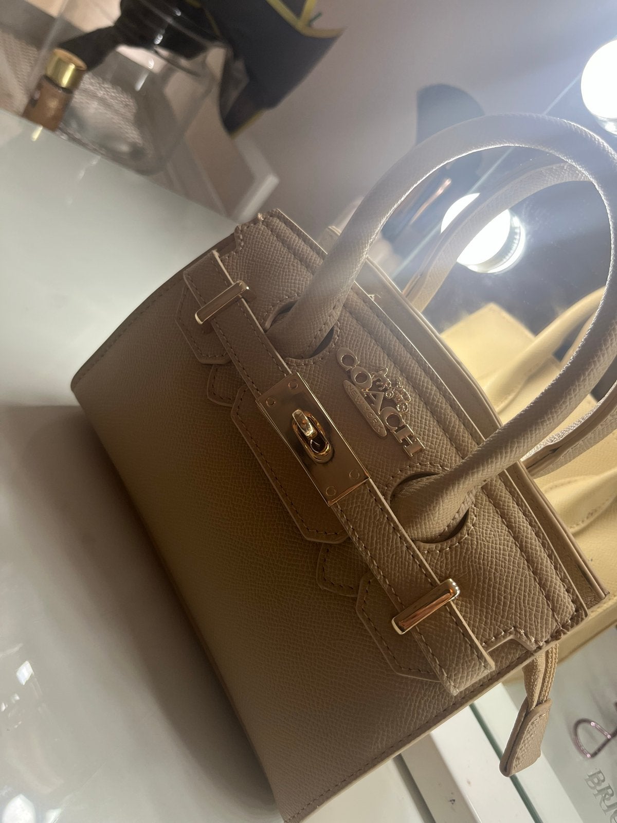 Beige handtas birkin look a like nieuw, Verzenden, Nieuw, Beige, Handtas