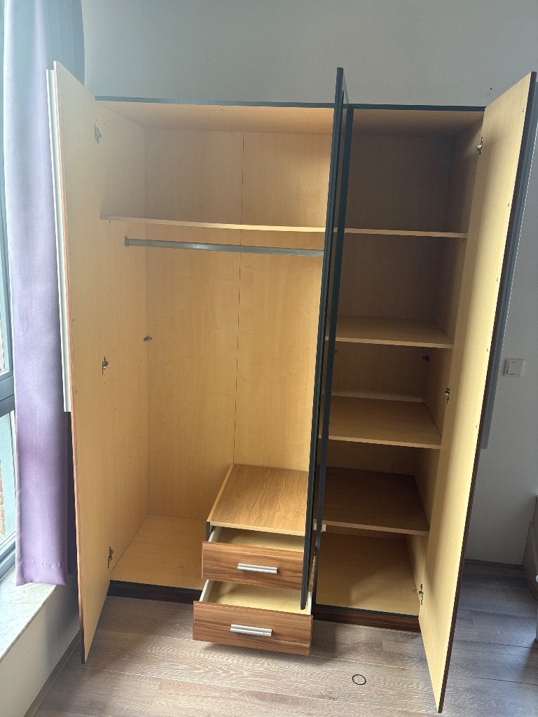 Kledingkast met spiegel, Ophalen, 100 tot 150 cm, 150 tot 200 cm, 50 tot 75 cm