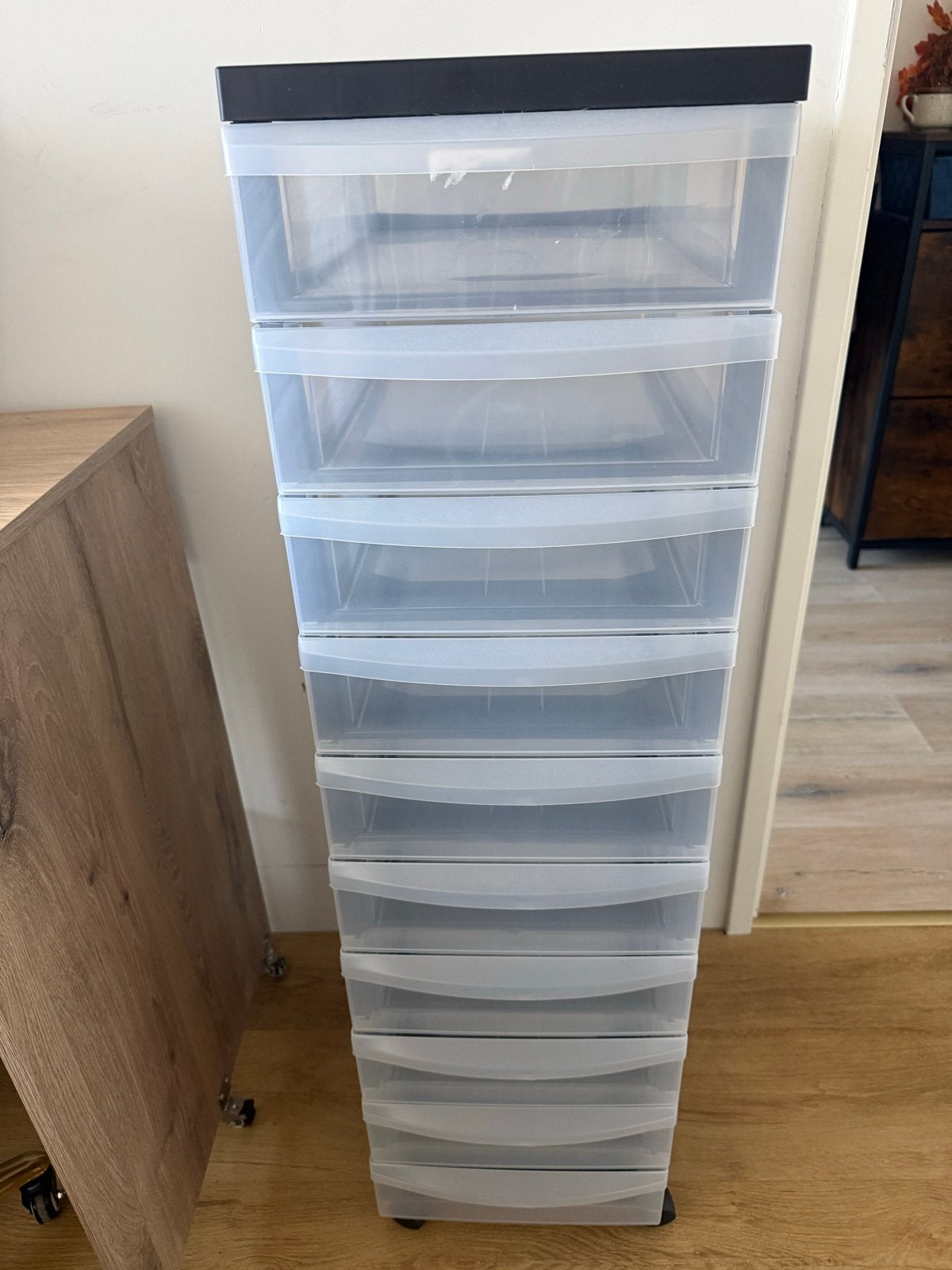 Handige ladekast op wieltjes met 10 transparante laden, Huis en Inrichting, Ophalen, Gebruikt, 5 laden of meer, 100 tot 150 cm