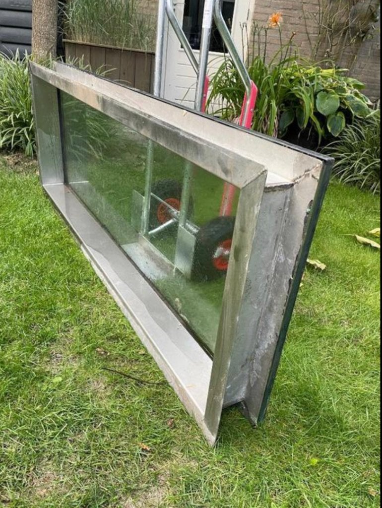Vijverraam met RVS raamwerk 160 cm - 60 cm, Ophalen, Gebruikt, Overige typen