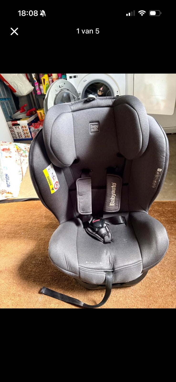 Draaibare autostoel isofix, 9 t/m 18 kg, Zo goed als nieuw, Isofix, Ophalen