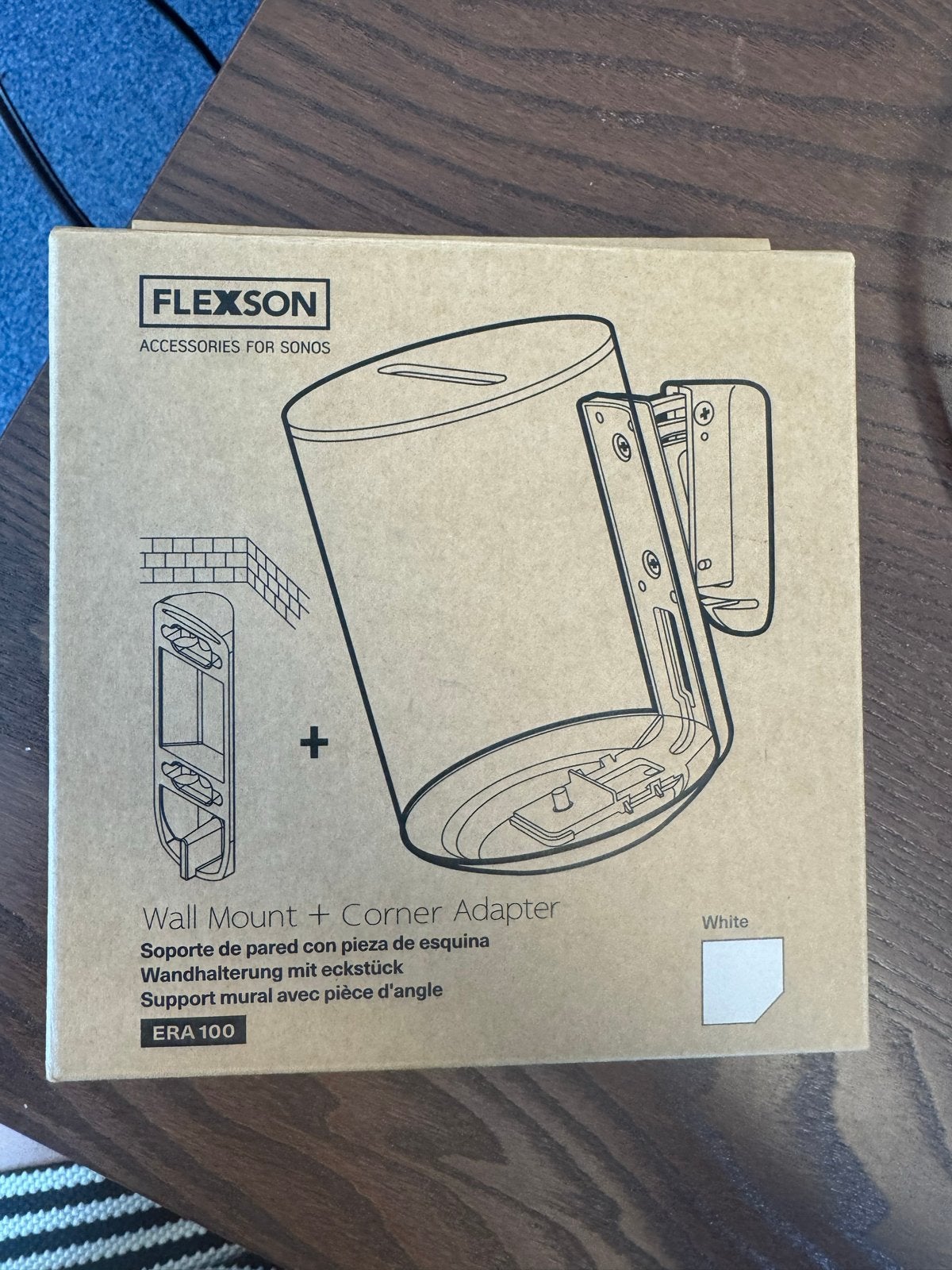 Flexson Muurbeugel + Hoekadapter voor Sonos Era 100 Wit, Ophalen, Nieuw