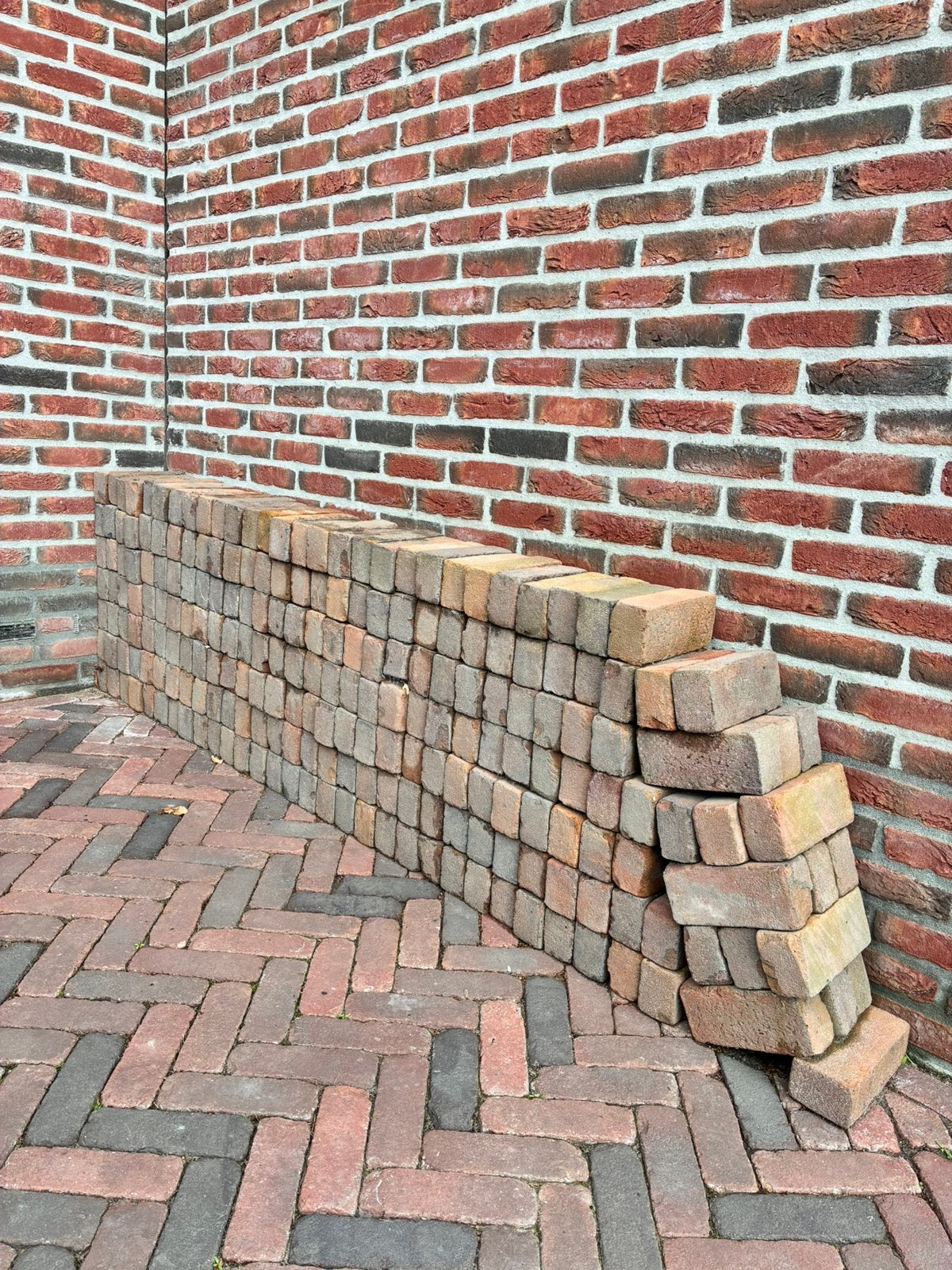 180 nieuwe gebakken straat klinkers, Tuin en Terras, Tegels en Klinkers, Ophalen, Nieuw, Beton, Klinkers