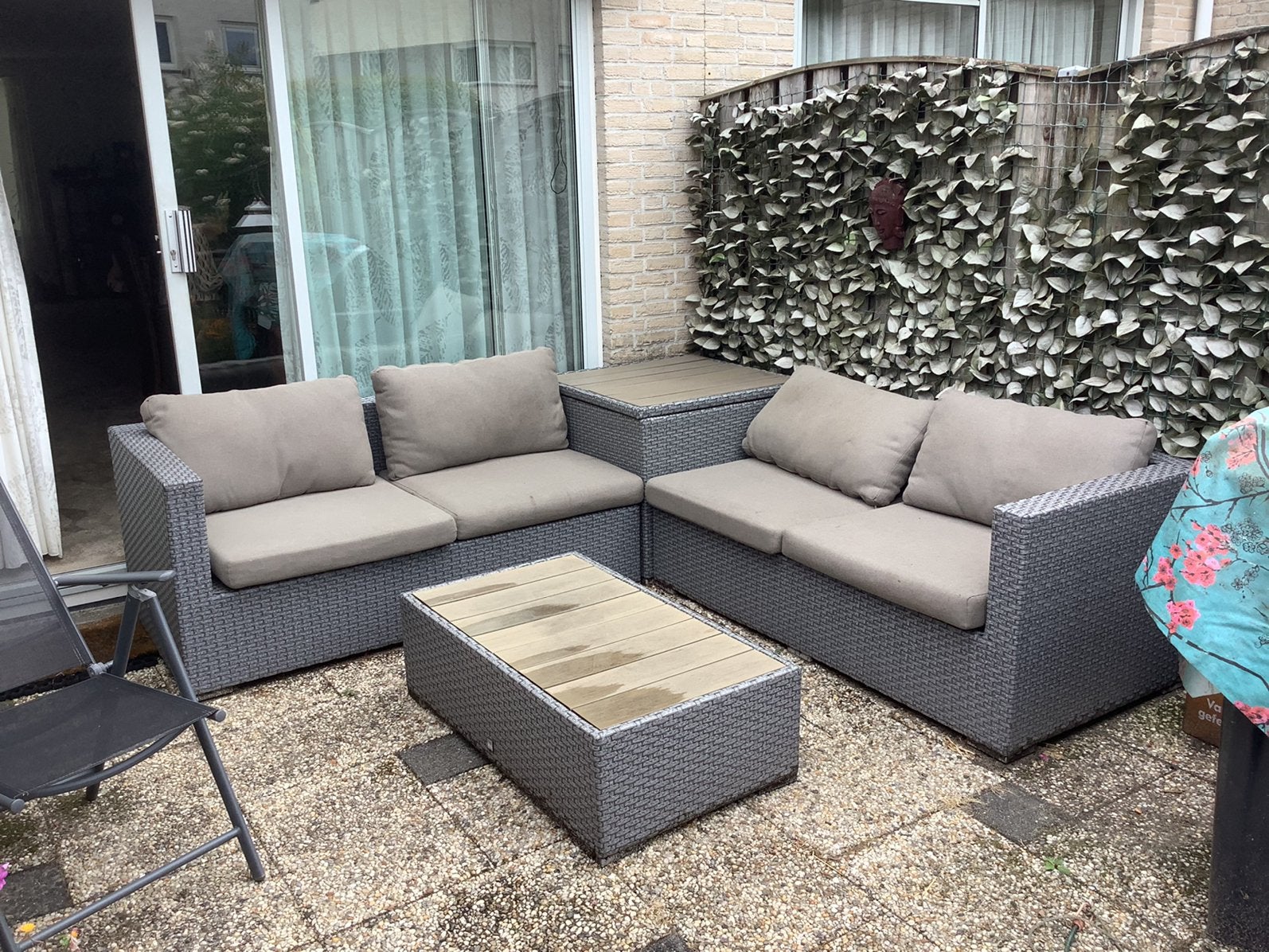Bieden op terras loungeset, Ophalen, Zo goed als nieuw