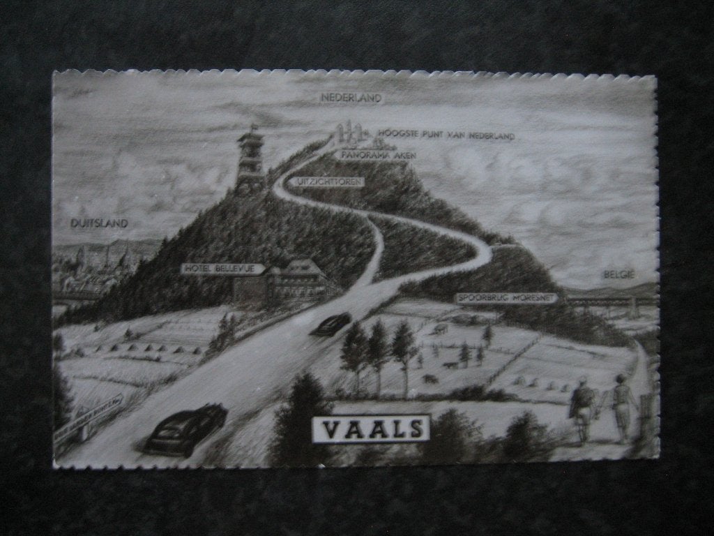 VAALS schematische afbeelding berg, Ophalen of Verzenden, 1940 tot 1960, Limburg