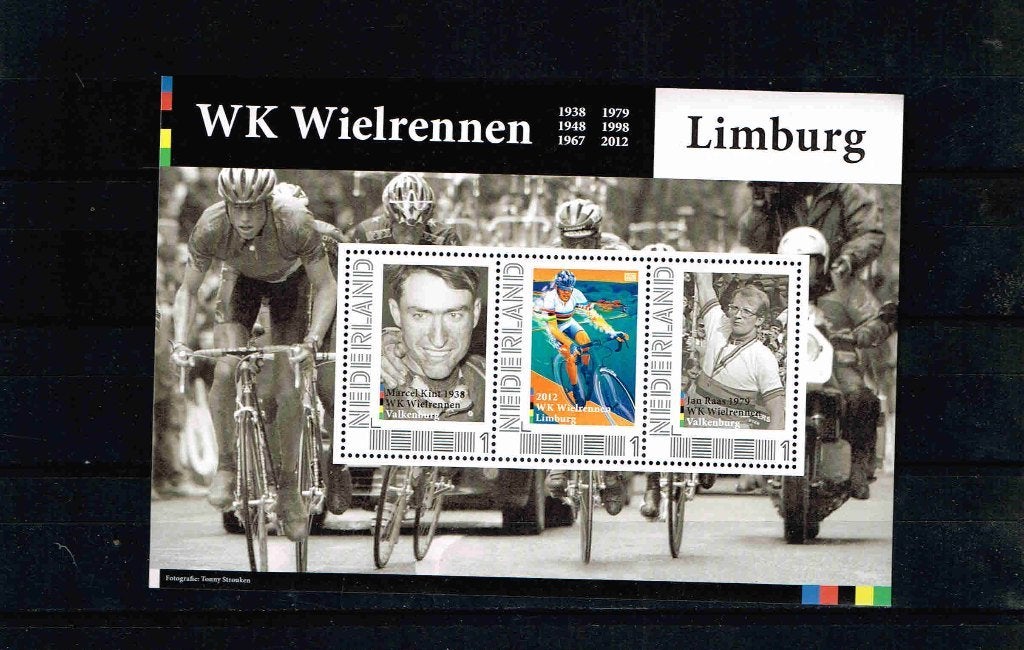 WK Wielrennen vel 3 persoonlijke zegels /20.3, Verzenden, Na 1940, Postfris