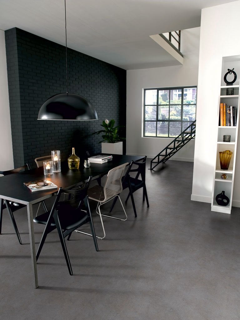 Nieuw Vinyl vloer op rol antracietgrijs 28m2, Huis en Inrichting, Stoffering | Vloerbedekking, Ophalen, Nieuw, 25 tot 50 m², Grijs