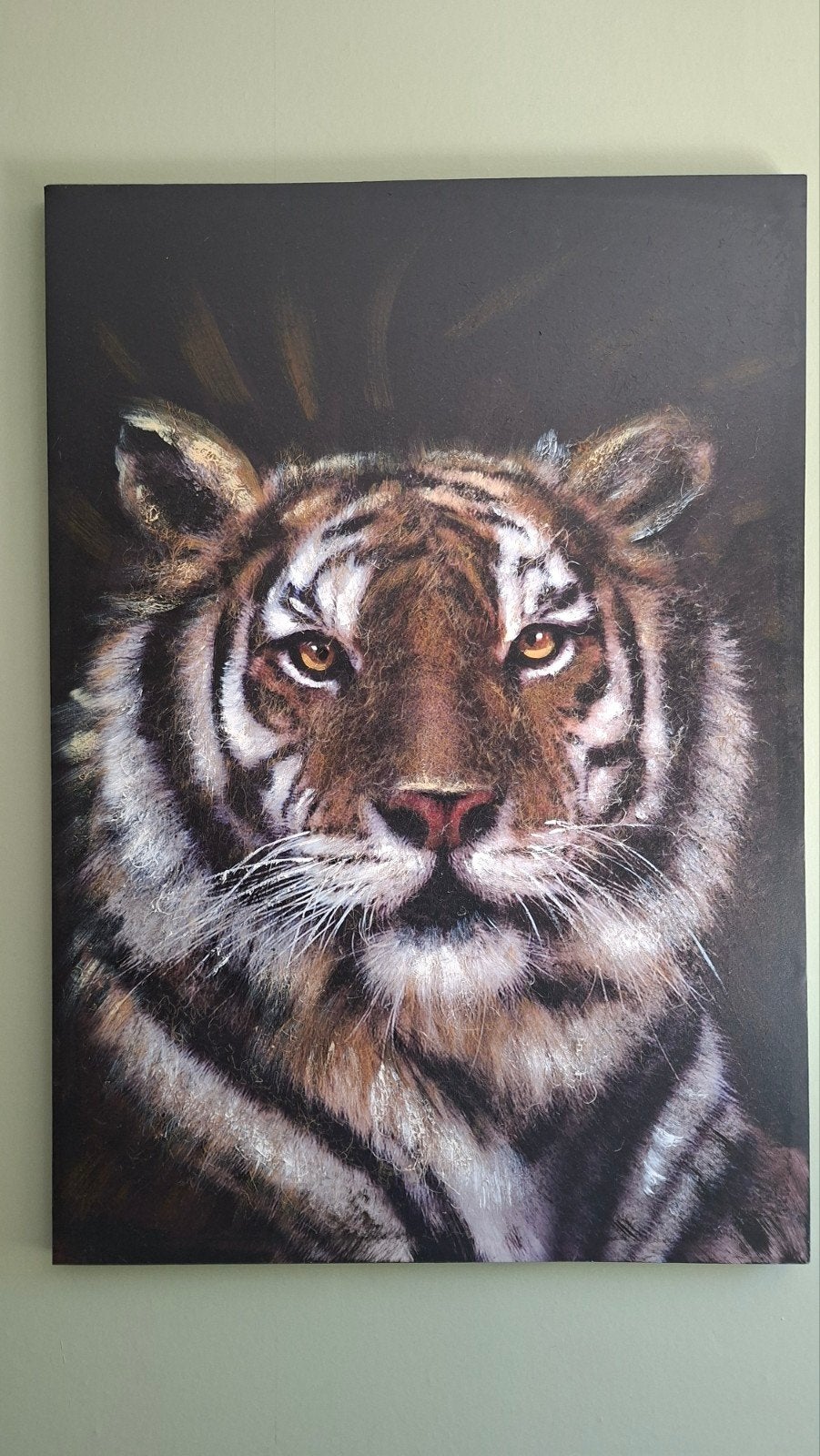 Tijger schilderij, Antiek en Kunst, Ophalen