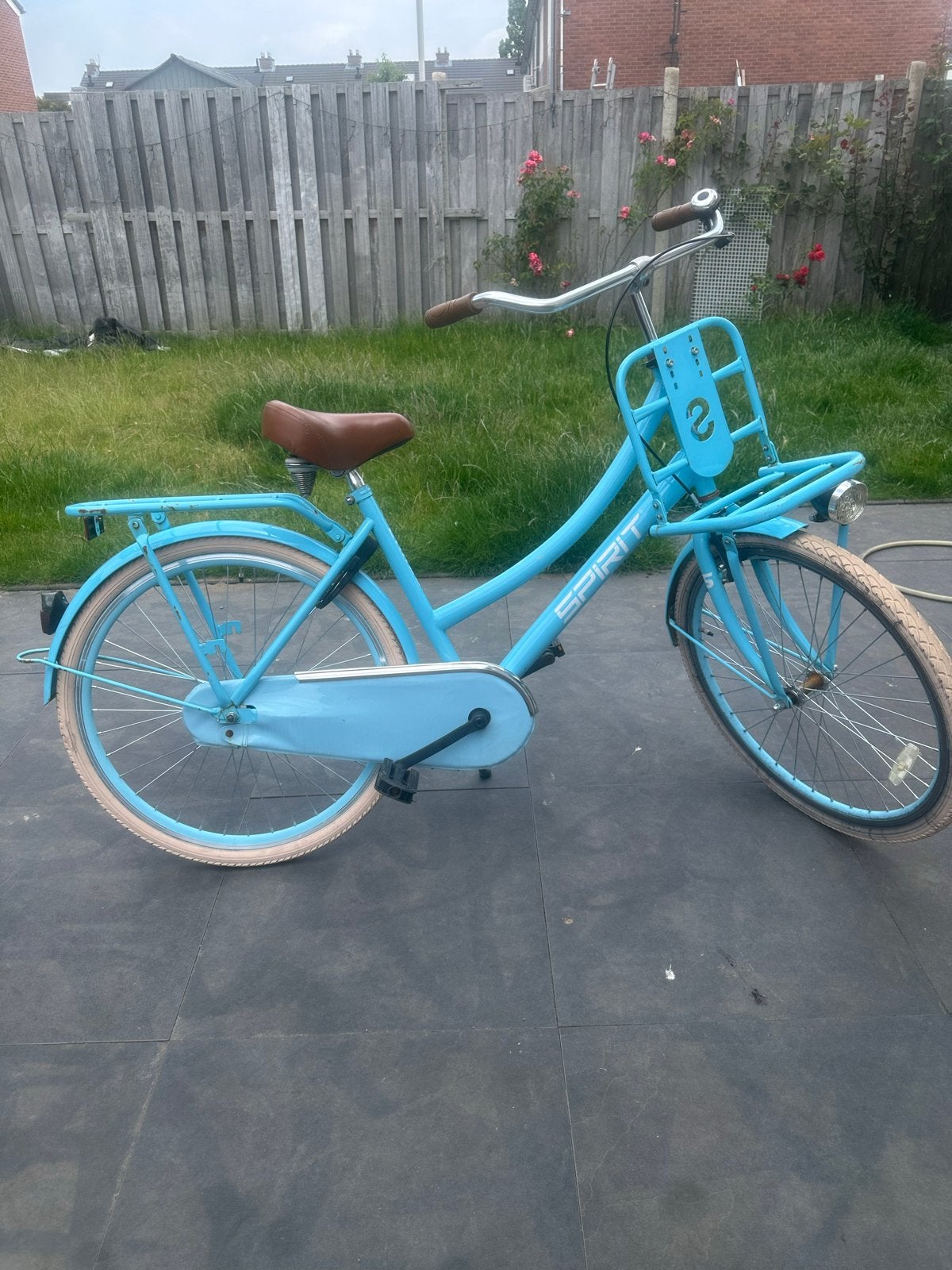 Spirit Transportfiets 26 inch - Lichtblauw, Overige merken, Terugtraprem, Gebruikt, Ophalen of Verzenden
