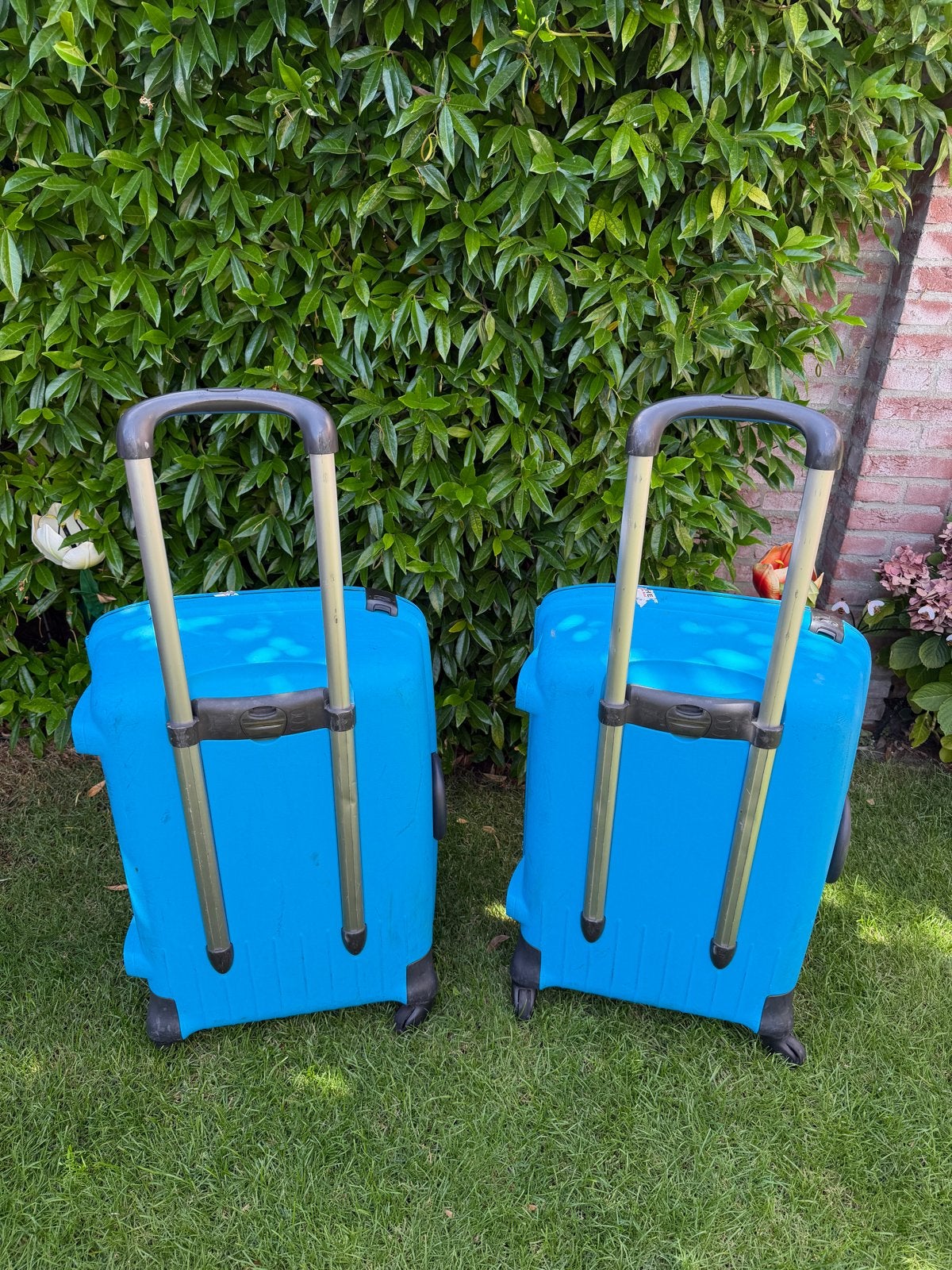 Samsonite hardcase koffer - Set van 2, Sieraden, Tassen en Uiterlijk, Koffers, Gebruikt, Hard kunststof, 35 tot 45 cm, Uitschuifbare handgreep