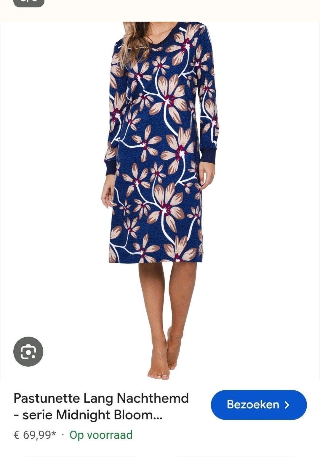 Comfortabele en stijlvolle nachtjapon van Pastunette maat 46, Pastunette, Ophalen of Verzenden, Zo goed als nieuw, Maat 46/48 (XL) of groter