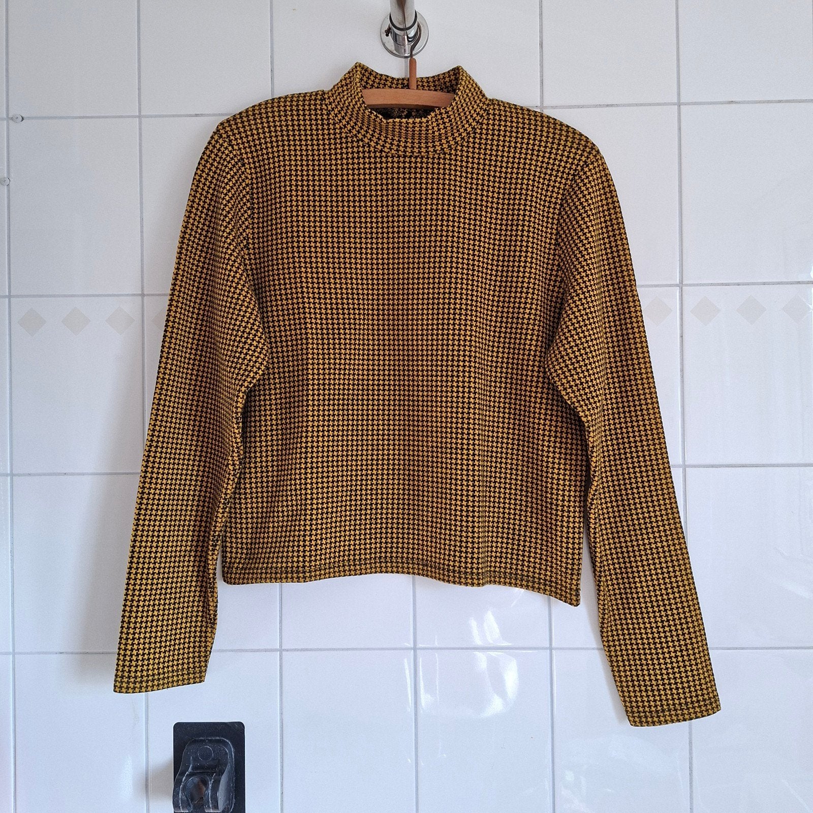 Primark trui met lange mouwen pied-de-poule patroon L #211, Kleding | Dames, Primark, Geel, Maat 42/44 (L), Ophalen of Verzenden