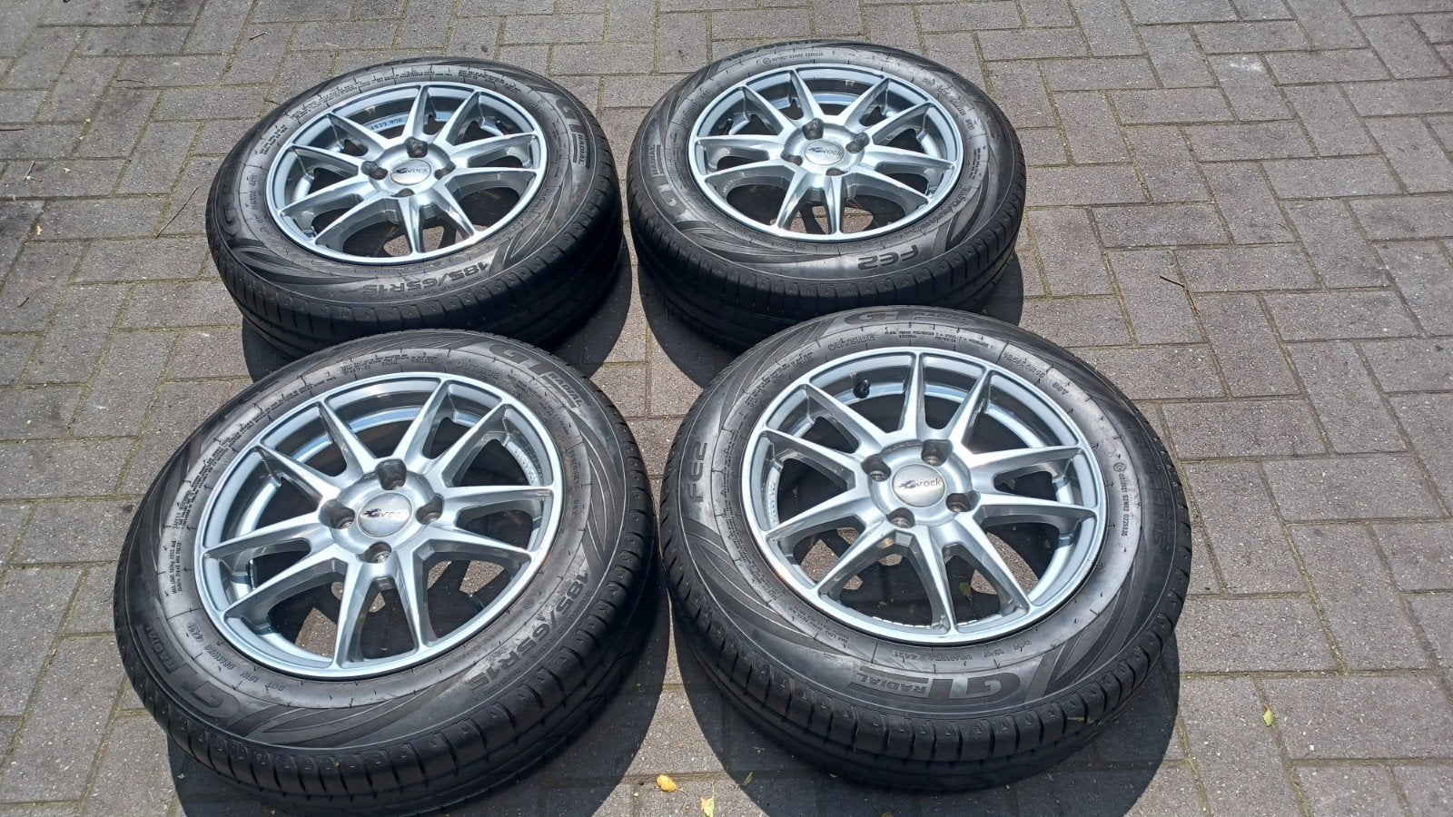 Sportvelgen opel corsa d e adam tpms 4x100 185 65 15 brock, Ophalen, 15 inch, Banden en Velgen, 185 mm