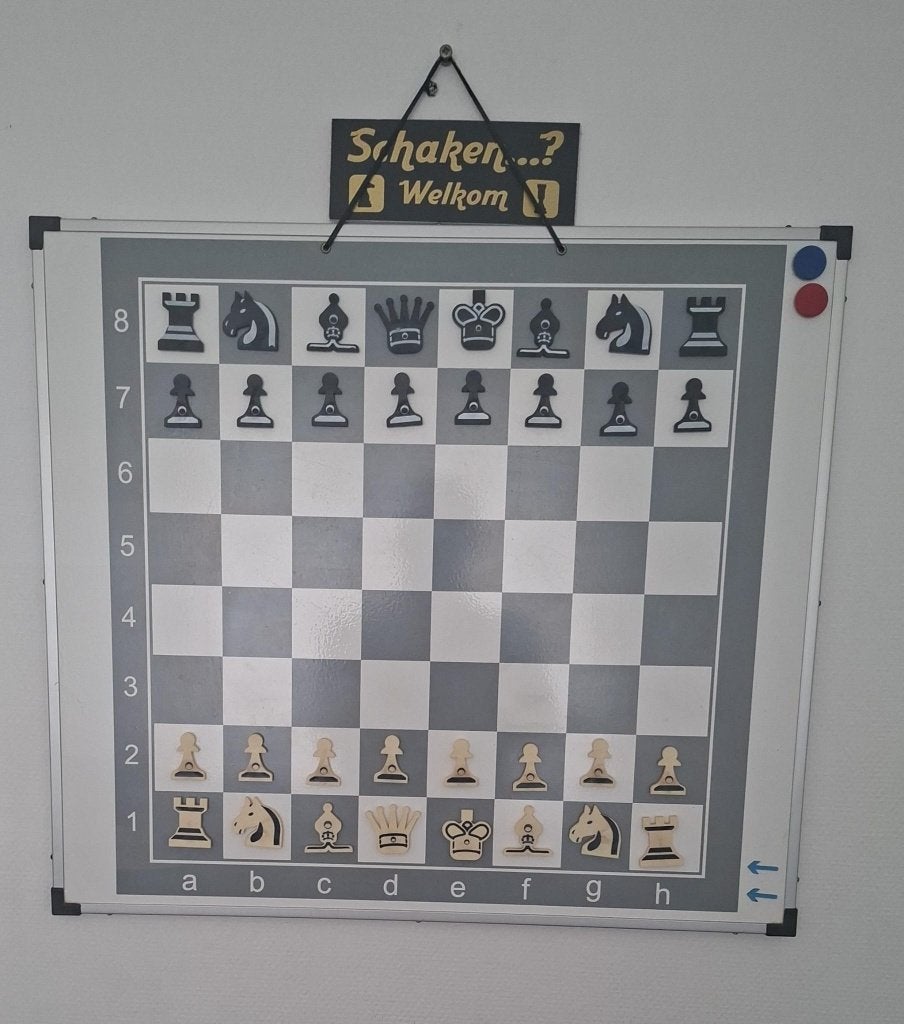 Demonstratie schaakbord ( ideaal voor schaaklessen ), Ophalen of Verzenden, Minder dan 500 stukjes, Zo goed als nieuw, Schaken