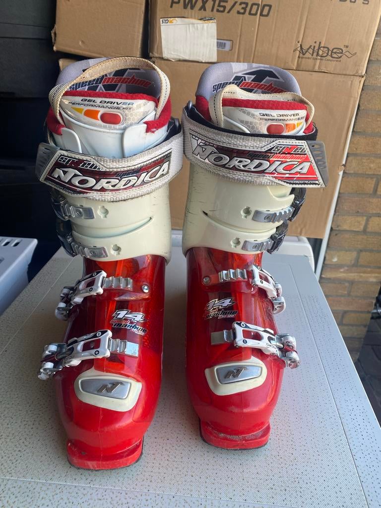 Nordica Speedmachine 12 Skischoenen - Rood/Wit, Schoenen, Ophalen of Verzenden, Zo goed als nieuw, Nordica