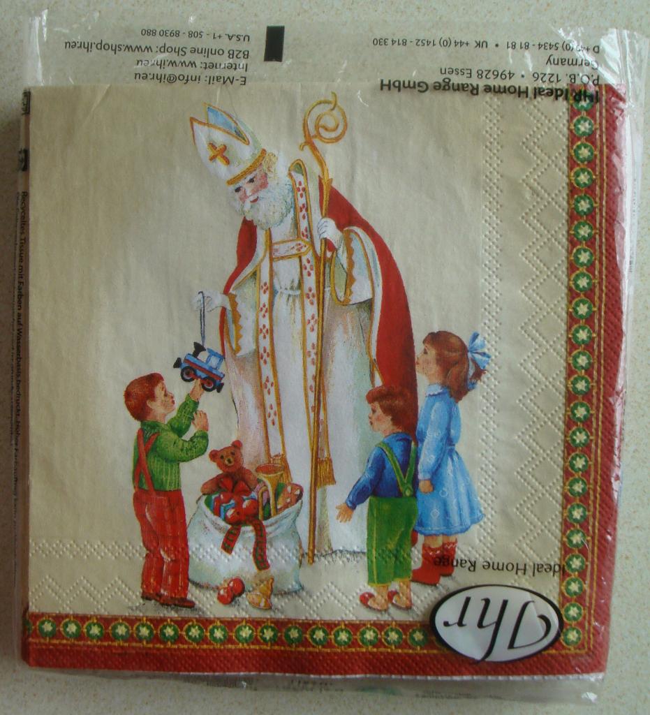 20 nog nieuwe sinterklaas servetten, Diversen, Sinterklaas, Ophalen of Verzenden, Nieuw