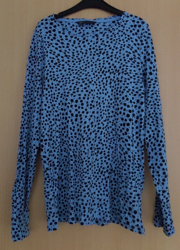 Katoenen longsleeve van MS mode maat 38 met leuke print, Maat 38/40 (M), Overige kleuren, Ophalen of Verzenden, Zo goed als nieuw