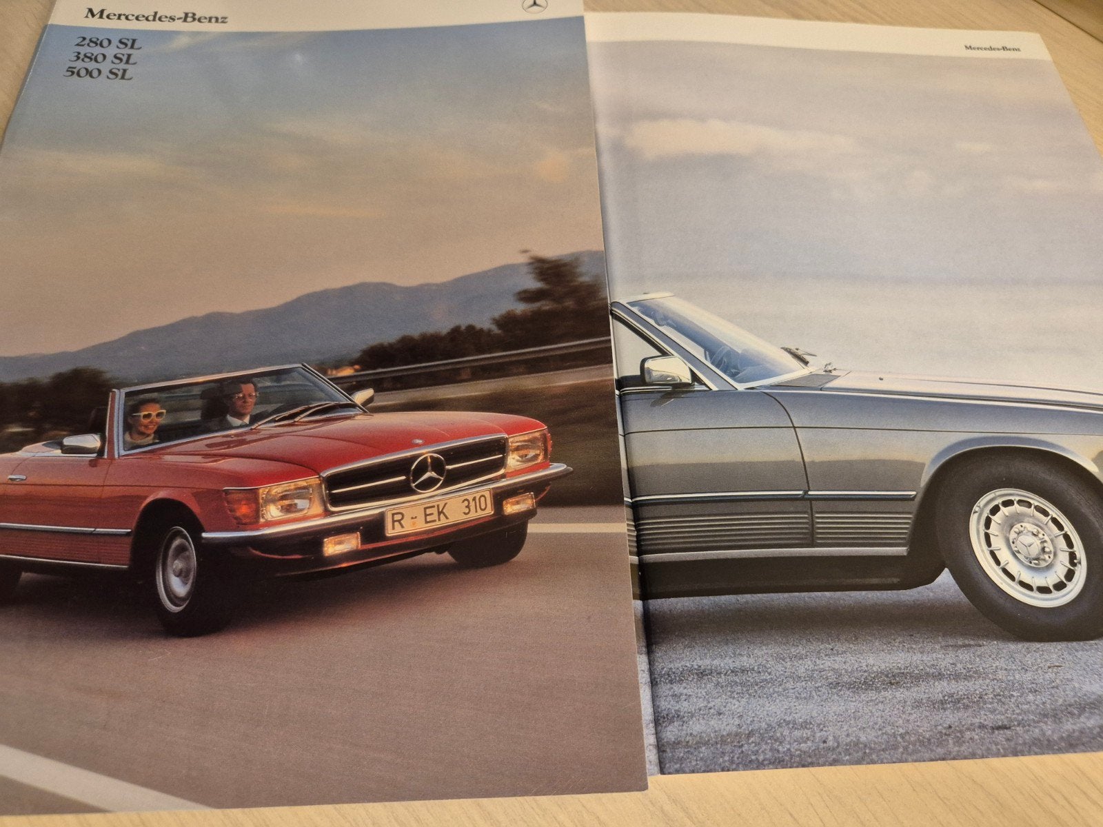 1981 dikke Nederlandse Mercedes SL107 cabriolet folder 500SL, Ophalen of Verzenden, Zo goed als nieuw, Mercedes