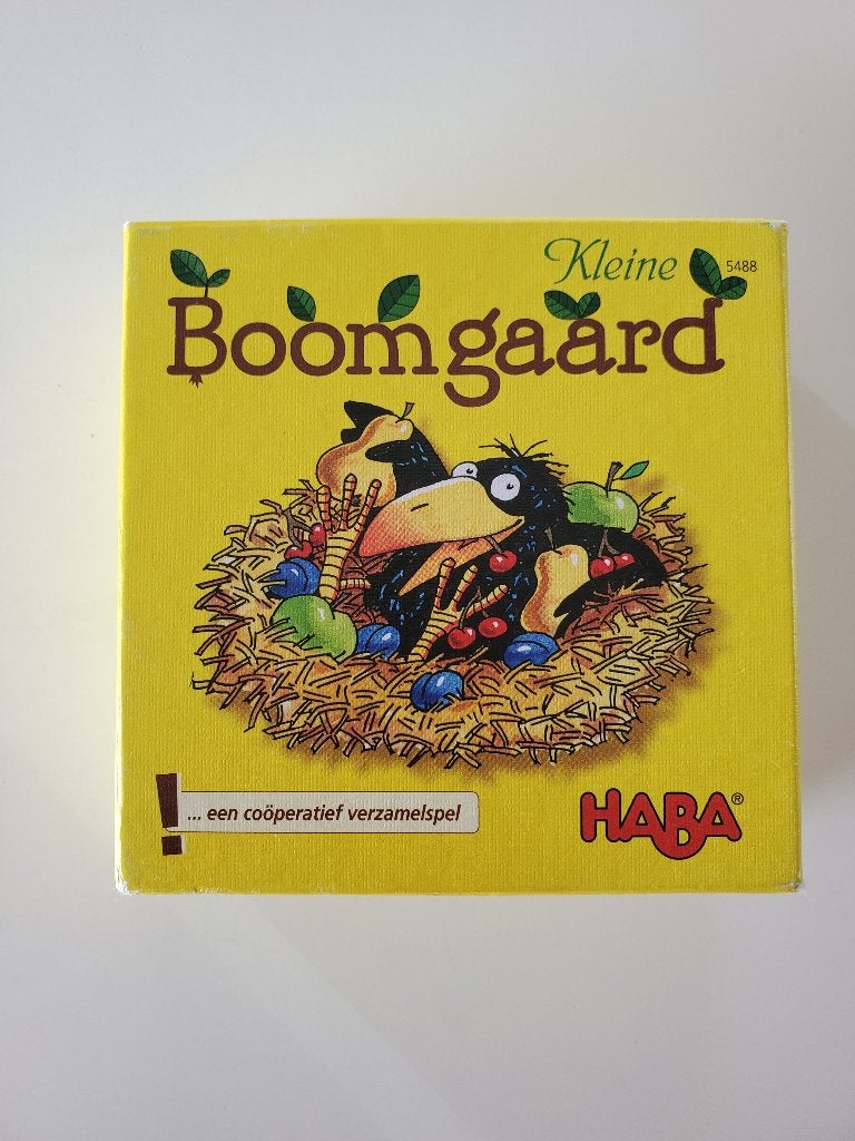 Spel 'Kleine boomgaard' - Haba - 3 tot 6 jaar, HABA, Ophalen of Verzenden, Zo goed als nieuw, Een of twee spelers