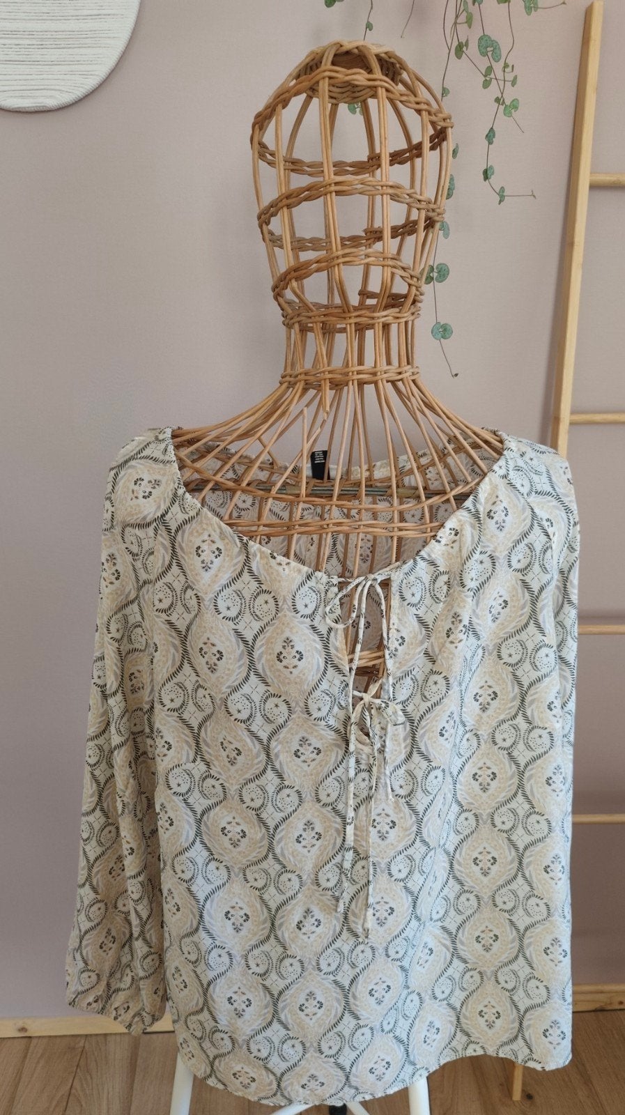 Bonprix blouse met patroon, maat 48, Bonprix, Verzenden, Beige, Maat 46/48 (XL) of groter